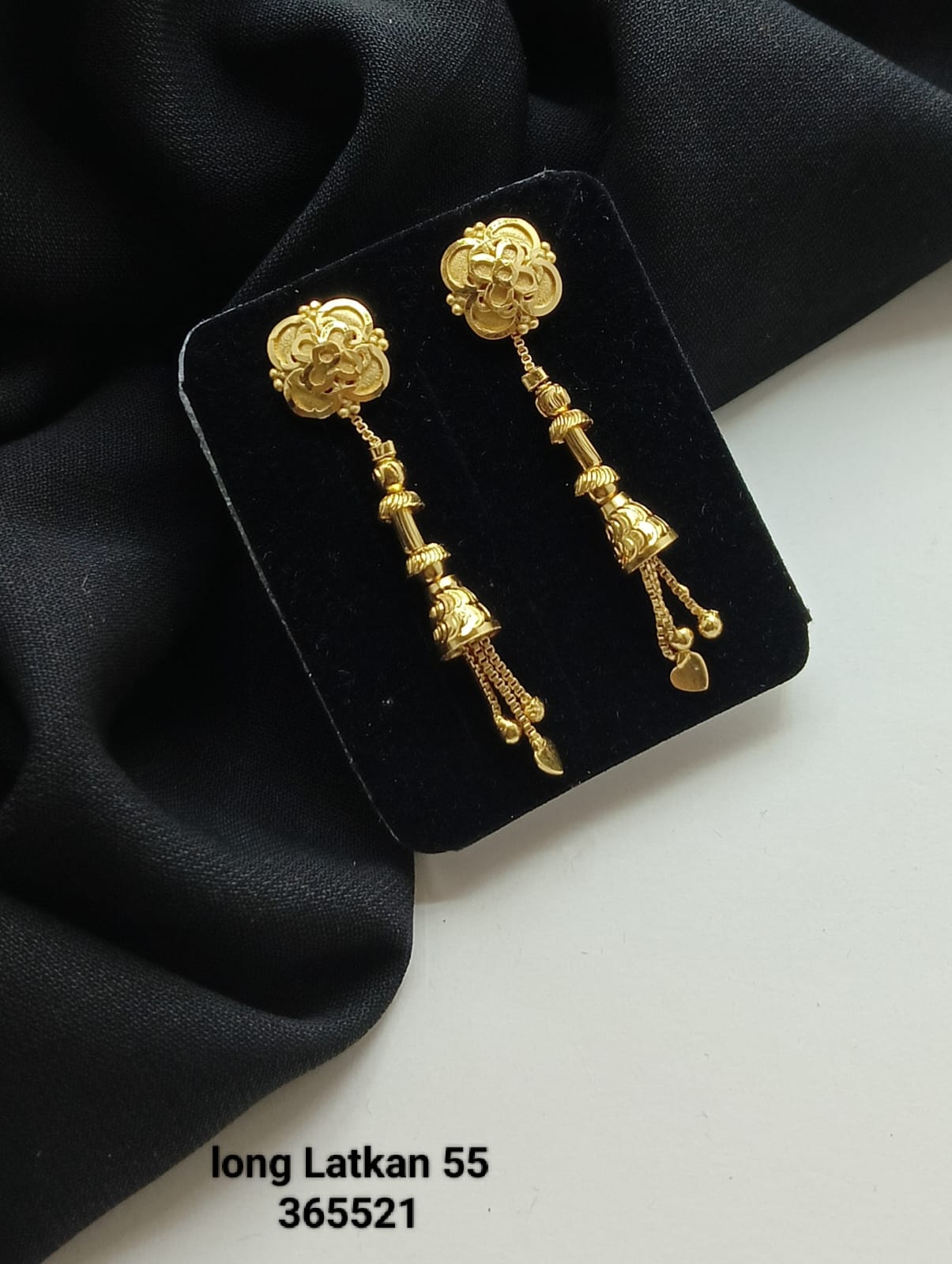 Saachi Long Latkan Drop Earrings