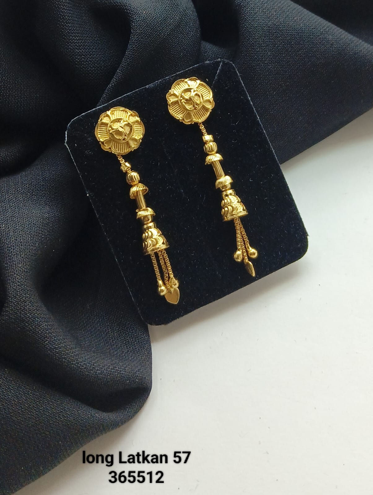 Roma Long Latkan Drop Earrings