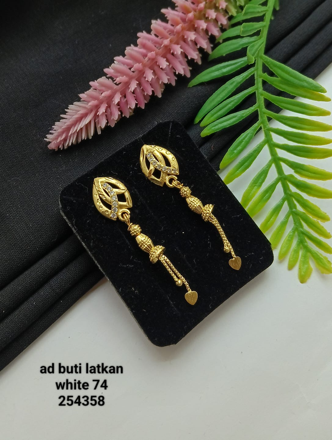 Coral AD Buti Latkan Earrings