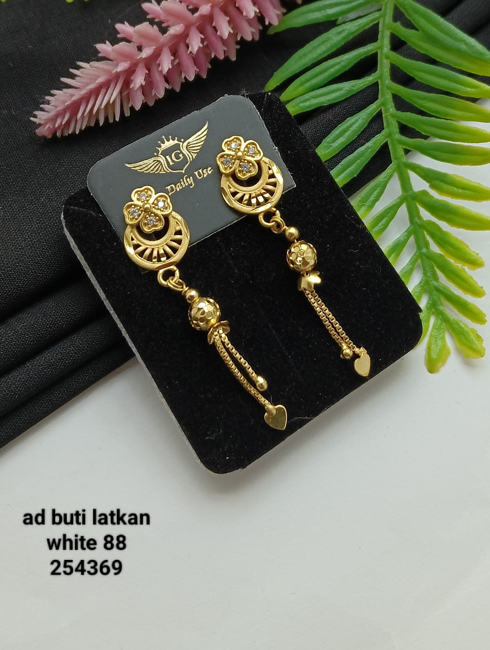 Ruby AD Buti Latkan Earrings