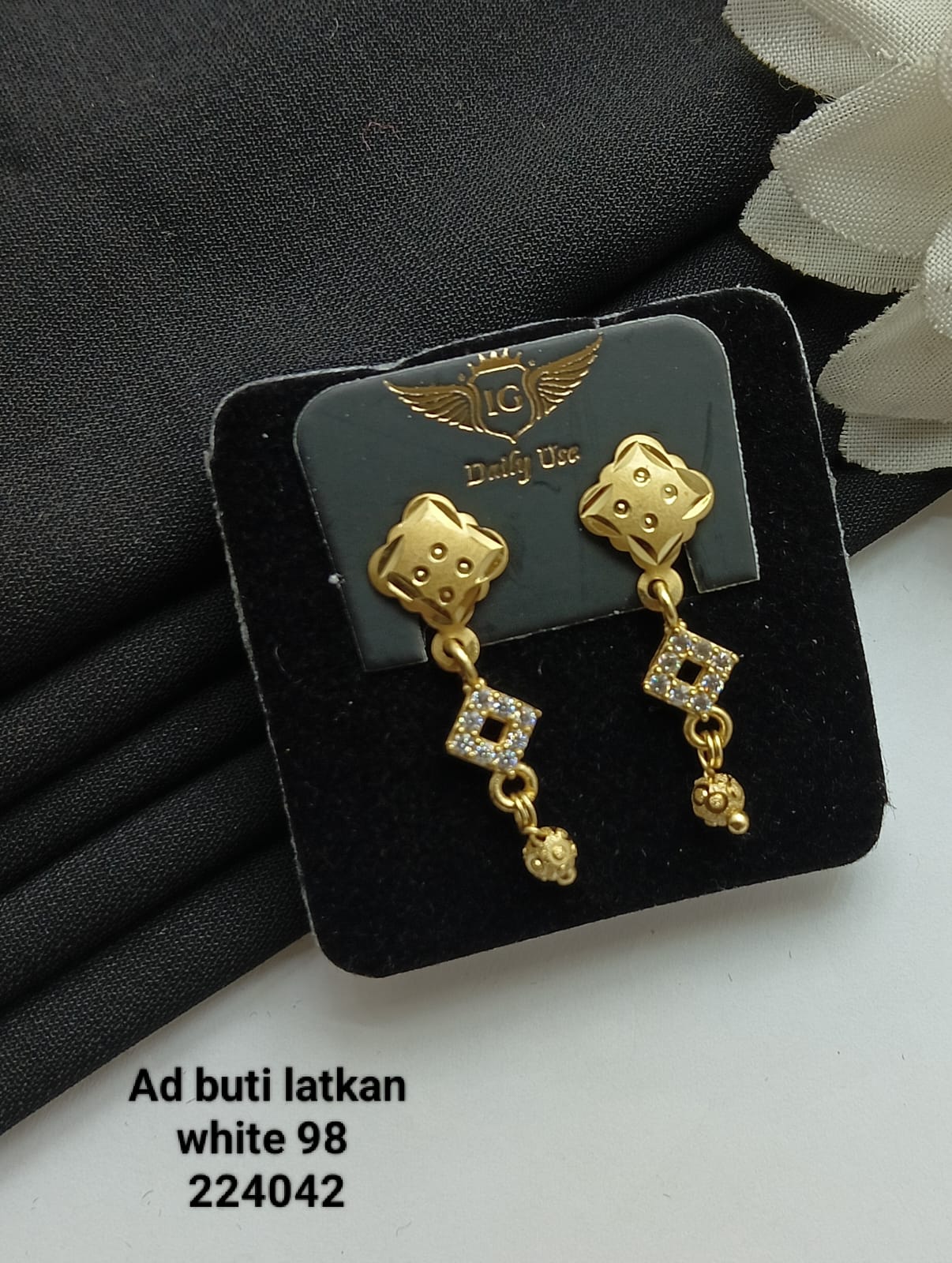 Sapphire AD Buti Latkan Earrings