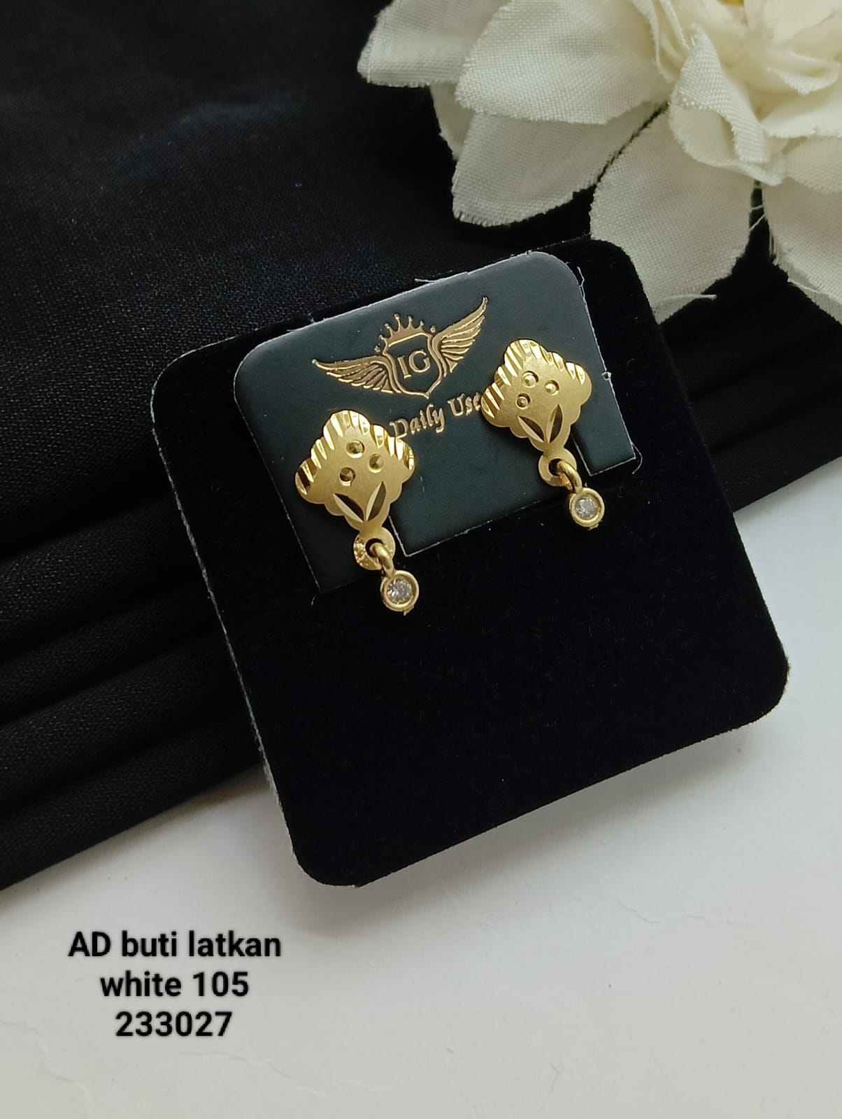 Coral AD Buti Latkan Earrings